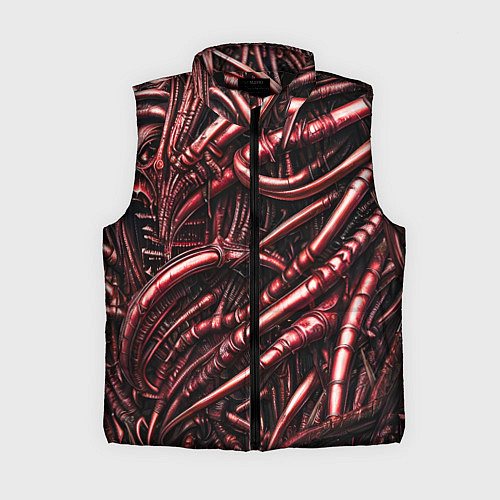 Женский жилет Красные трубки чужих / 3D-Черный – фото 1