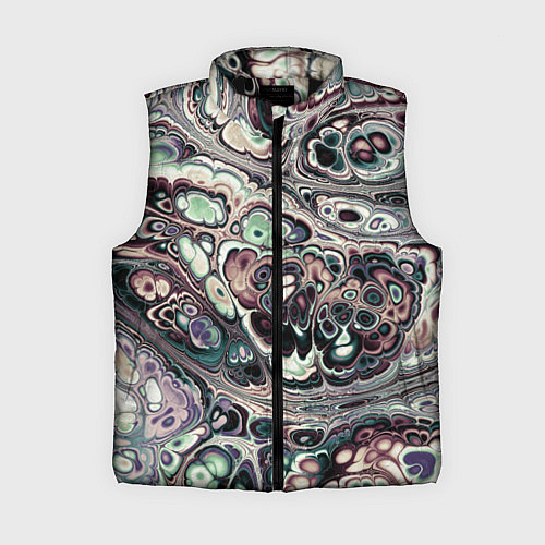 Женский жилет Абстрактный разноцветный узор / 3D-Черный – фото 1