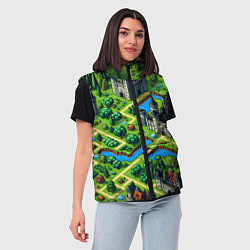 Женский жилет Heroes of Might and Magic - pixel map, цвет: 3D-черный — фото 2