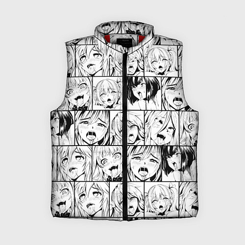 Женский жилет Ahegao pattern / 3D-Красный – фото 1