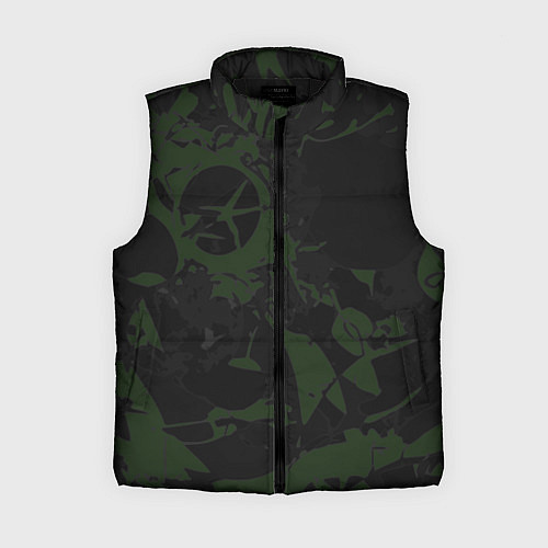 Женский жилет Дизайнерский камуфляж / 3D-Черный – фото 1