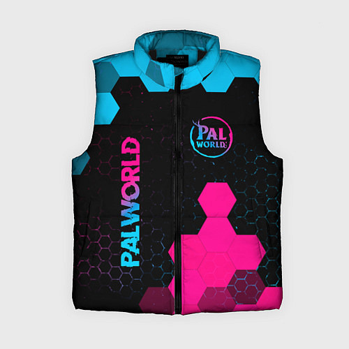 Женский жилет Palworld - neon gradient вертикально / 3D-Черный – фото 1