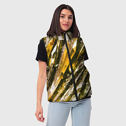 Женский жилет Драгоценные кристаллы жёлтые, цвет: 3D-черный — фото 2