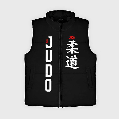 Женский жилет Борьба дзюдо с иероглифом / 3D-Черный – фото 1