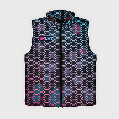 Женский жилет Sport шестигранники / 3D-Красный – фото 1