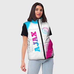 Женский жилет Ajax neon gradient style вертикально, цвет: 3D-черный — фото 2