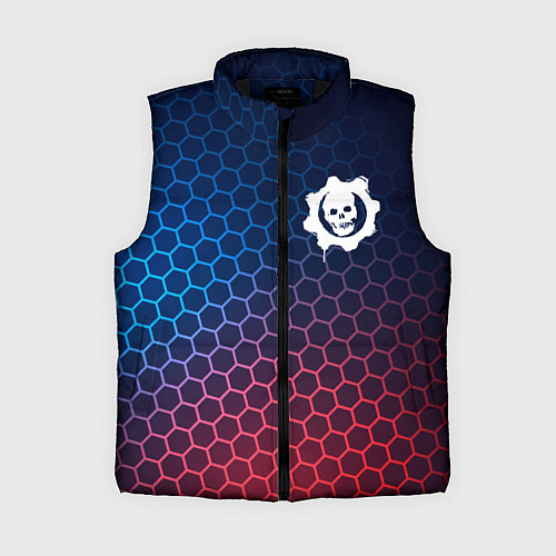 Женский жилет Gears of War неоновые соты / 3D-Черный – фото 1