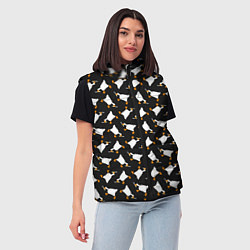 Женский жилет Злой гусь с ножом, цвет: 3D-черный — фото 2