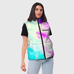 Женский жилет Trapt текстура градиент неоновые краски, цвет: 3D-черный — фото 2