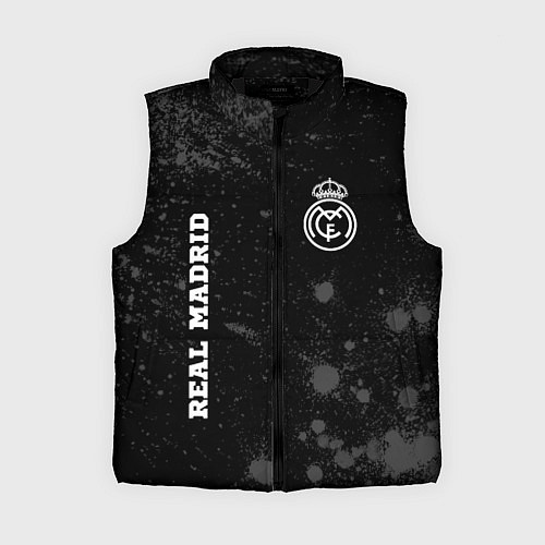 Женский жилет Real Madrid sport на темном фоне вертикально / 3D-Черный – фото 1