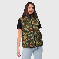 Женский жилет Абстрактный камуфляжный паттерн, цвет: 3D-светло-серый — фото 2