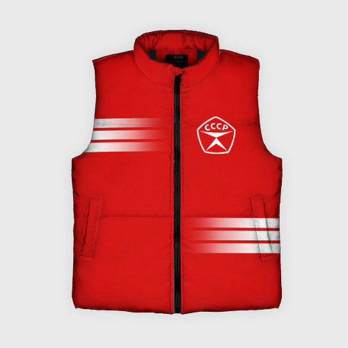 Женский жилет СССР гост три полоски / 3D-Черный – фото 1