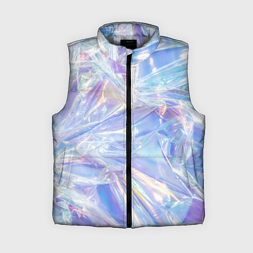 Женский жилет Эффект голографии с пластиковой лентой / 3D-Светло-серый – фото 1