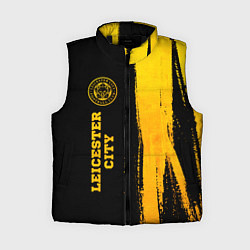 Женский жилет Leicester City - gold gradient по-вертикали, цвет: 3D-черный