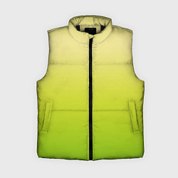 Женский жилет Градиент лимонный жёлто-салатовый