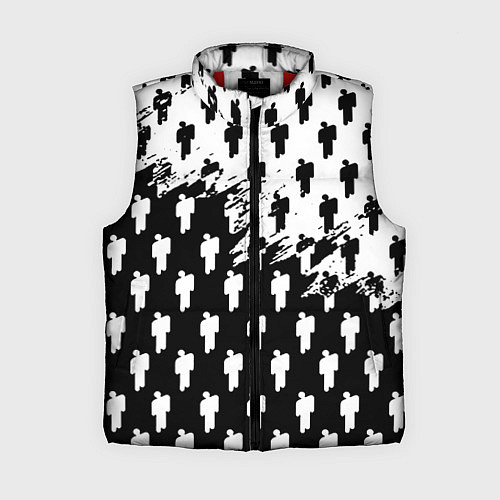 Женский жилет Billie Eilish pattern black / 3D-Красный – фото 1