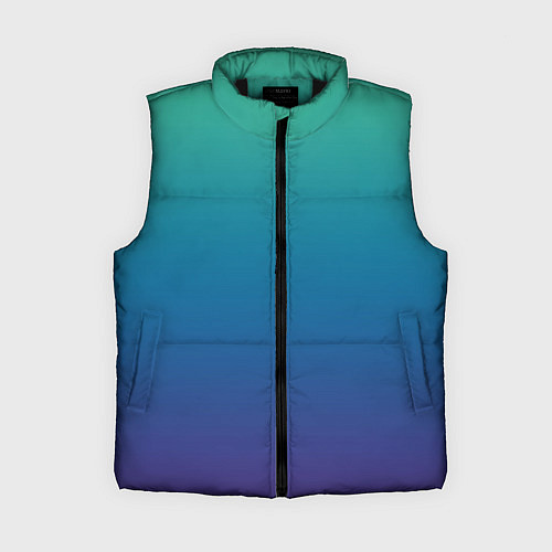 Женский жилет Градиент зелёно-фиолетовый / 3D-Черный – фото 1