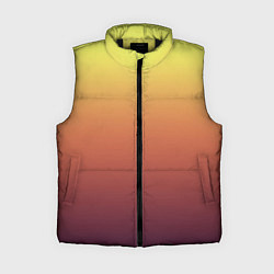 Женский жилет Градиент приглушённый жёлто-бордовый, цвет: 3D-черный