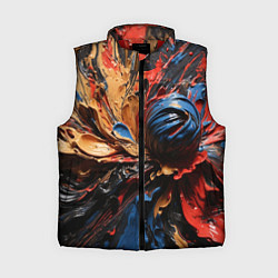 Женский жилет Красные красочные брызги, цвет: 3D-красный