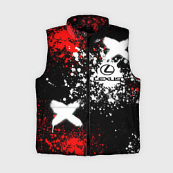 Женский жилет Лексус на фоне граффити и брызг красок, цвет: 3D-черный
