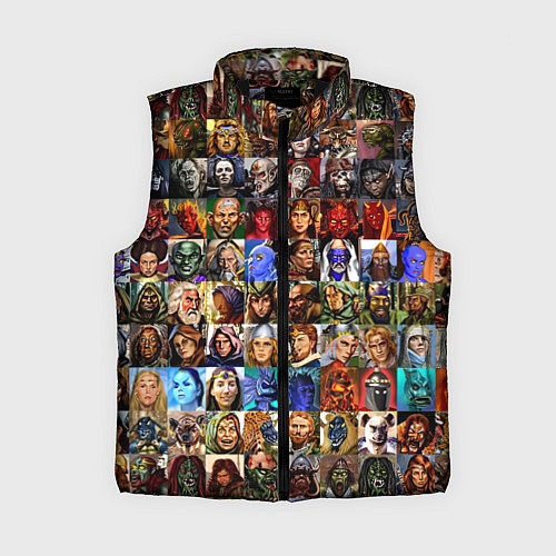 Женский жилет Портреты всех героев / 3D-Черный – фото 1