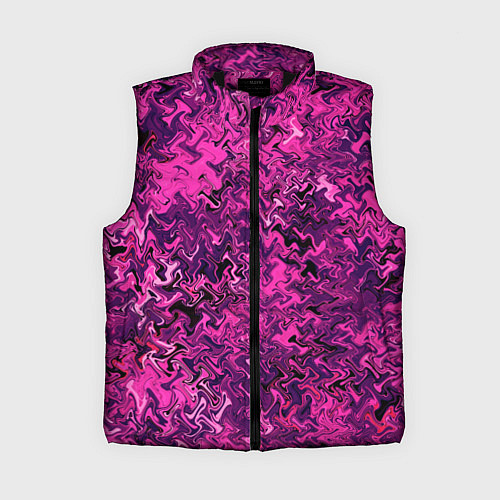 Женский жилет Абстрактная текстура тёмно-розовый / 3D-Черный – фото 1