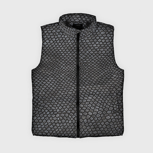 Женский жилет Текстура змеиная кожа / 3D-Черный – фото 1