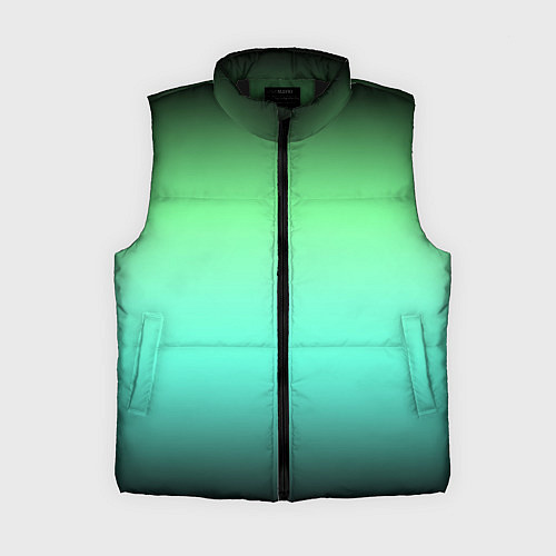 Женский жилет Градиент изумрудно-чёрный / 3D-Черный – фото 1