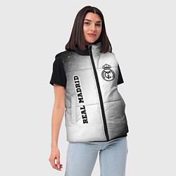 Женский жилет Real Madrid sport на светлом фоне вертикально, цвет: 3D-черный — фото 2