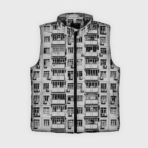Женский жилет Панелька в черно-белых тонах / 3D-Черный – фото 1