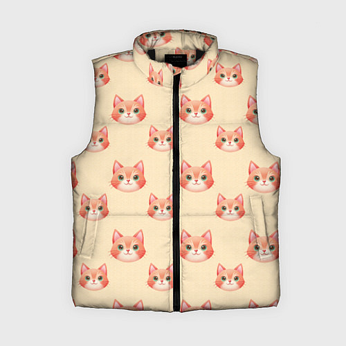 Женский жилет Рыжие котята / 3D-Черный – фото 1