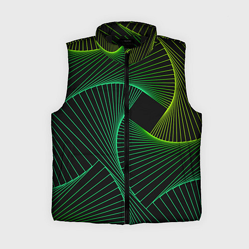 Женский жилет Сетка скрученных линий / 3D-Черный – фото 1