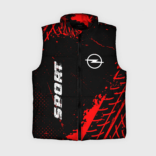 Женский жилет Opel red sport tires / 3D-Черный – фото 1