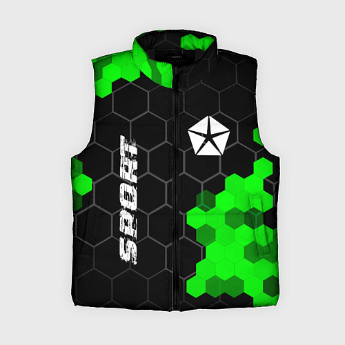 Женский жилет Jeep green sport hexagon / 3D-Черный – фото 1