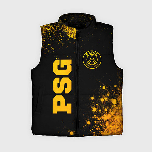 Женский жилет PSG - gold gradient вертикально / 3D-Черный – фото 1