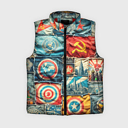 Женский жилет Пэчворк джинсы в СССР