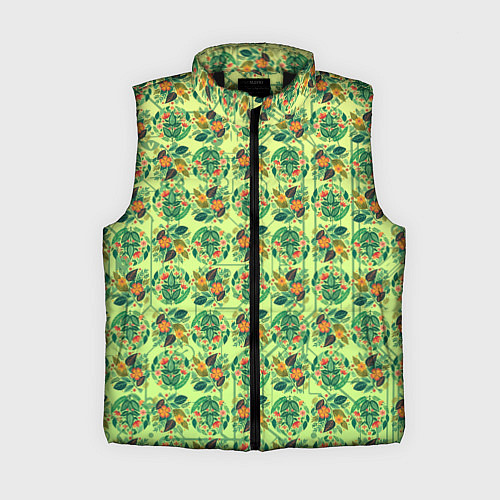 Женский жилет Паттерн флоры / 3D-Черный – фото 1