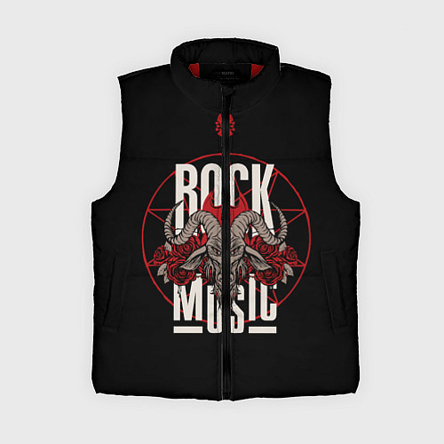 Женский жилет Рок музыка - тяжёлый рок / 3D-Красный – фото 1