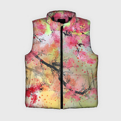 Женский жилет Japan sakura, цвет: 3D-черный