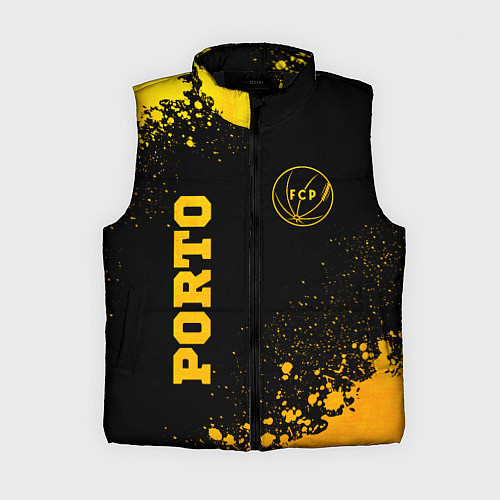 Женский жилет Porto - gold gradient вертикально / 3D-Черный – фото 1