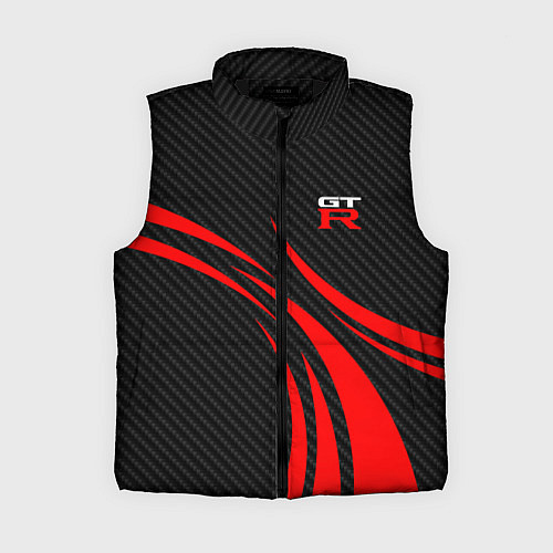 Женский жилет GTR Nissan - Carbon and red / 3D-Черный – фото 1