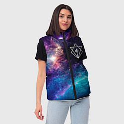 Женский жилет In Flames space rock, цвет: 3D-черный — фото 2