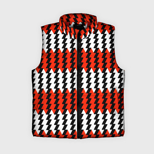 Женский жилет Вертикальные красно-белые полосы / 3D-Красный – фото 1