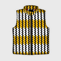 Женский жилет Вертикальные жёлто-белые полосы, цвет: 3D-красный