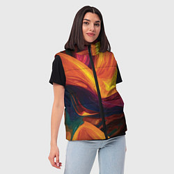Женский жилет Цветная абстракция colorful, цвет: 3D-красный — фото 2