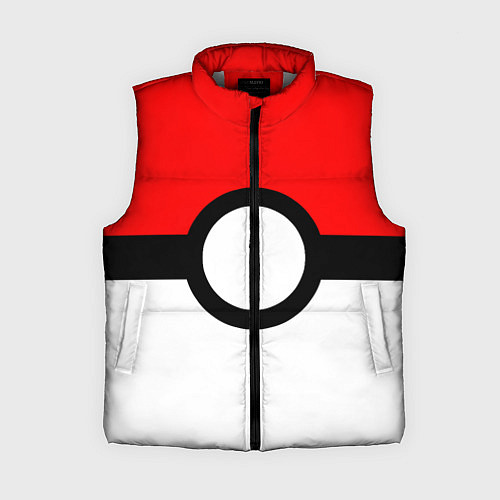 Женский жилет Pokeball texture / 3D-Светло-серый – фото 1