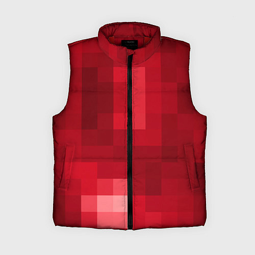 Женский жилет Red cubes abstraction / 3D-Красный – фото 1