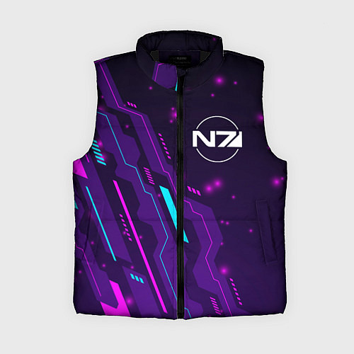 Женский жилет Mass Effect neon gaming / 3D-Черный – фото 1
