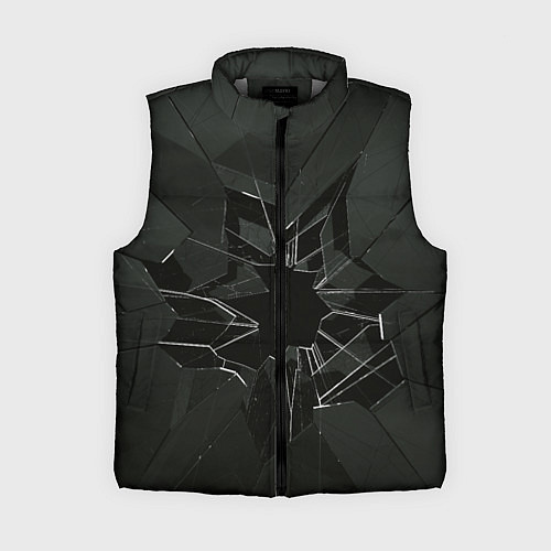Женский жилет Черное разбитое стекло / 3D-Светло-серый – фото 1