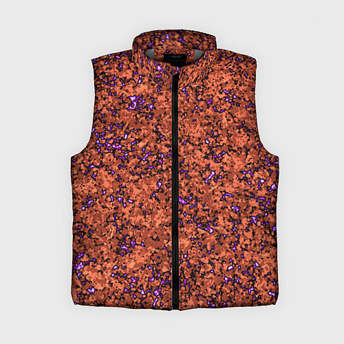 Женский жилет Яркий красно-коричневый со фиолетовым свечением / 3D-Светло-серый – фото 1